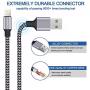 iPhone Charger, YOKERSU Nylon Braided Lightning Cable 3PACK 6ft Extra Long High Speed Data Sync Transfer Charging Cord Compatible with iPhone Xs MAX XR X 8 Plus 7 Plus 6S Plus 6 Plus SE 5S iPad(Gray) iPhone Charger, YOKERSU Nylon Braided Lightning Cable 3PACK 6ft Extra Long High Speed Data Sync Transfer Charging Cord Compatible with iPhone Xs MAX XR X 8 Plus 7 Plus 6S Plus 6 Plus SE 5S iPad(Gray)