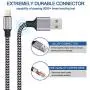 iPhone Charger, YOKERSU Nylon Braided Lightning Cable 3PACK 6ft Extra Long High Speed Data Sync Transfer Charging Cord Compatible with iPhone Xs MAX XR X 8 Plus 7 Plus 6S Plus 6 Plus SE 5S iPad(Gray)