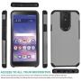CasemartUSA Phone Case for [LG Journey LTE (L322DL)], [DuoTEK Series][Gray] Shockproof Defender Impact Resistant Cover for LG Journey LTE (Tracfone, Simple Mobile, Straight Talk, Total Wireless)