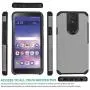 CasemartUSA Phone Case for [LG Journey LTE (L322DL)], [DuoTEK Series][Gray] Shockproof Defender Impact Resistant Cover for LG Journey LTE (Tracfone, Simple Mobile, Straight Talk, Total Wireless)