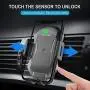 Wireless Car Charger, Phone Mount Holder Auto Clamping 10W/7.5W Qi Fast Charger Air Vent Windshield Dashboard Stand fits iPhone Xs/Xs Max/XR/X/8, Samsung Galaxy S10/S9/S8 by ViceTing (Black1)