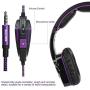 Stereo Gaming Headset for PS4, SADES SA930 Wired Noise Cancelling Headphone with Volume Control Mic Soft Memory Earmuffs for PC Laptop Mac New Xbox one(Black Purple)