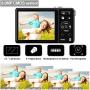 HD Digital Camera, Rechargeable Mini Digital Camera Camera with 2.8" LCD/20MP/8X Digital Zoom Video Camera Kids Students Cameras,Indoor Outdoor for Adult Seniors Kids（Black）