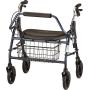 NOVA Mighty Mack Heavy Duty Rollator Walker 500 lb Weight Capacity, Blue