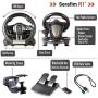 Serafim R1+ Racing Wheel - Gaming Steering Wheel with Responsive Pedal - Compatible with Xbox ONE, PS4, PS3, Switch, PC, iOS, Android - Xbox One Steering Wheel, PS4 Steering Wheel, PC Gaming Wheel
