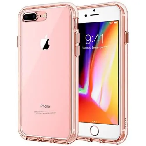 JETech Case for Apple iPhone 8 Plus and iPhone 7 Plus 5.5-Inch, Shock-Absorption Bumper Cover, Anti-Scratch Clear Back, Rose Gold JETech Case for Apple iPhone 8 Plus and iPhone 7 Plus 5.5-Inch, Shock-Absorption Bumper Cover, Anti-Scratch Clear Back, Rose Gold