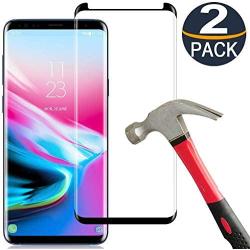 [2-Pack] Keklle Galaxy S9 Screen Protector, Case Friendly,Anti-Scratch,Anti-Bubble,High Definition 3D Curved Tempered Glass Film Suitable for Samsung S9