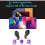 JAKO Wireless Earbuds, IPX5 Waterproof Earphones with Charging Case, TWS 5.0 Bluetooth Headphones Deep Bass Stereo in-Ear Earphones Built-in Mic for Sports, Black