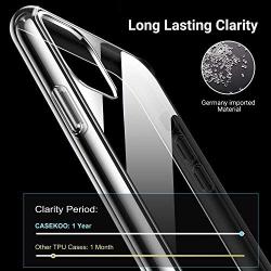 CASEKOO Crystal Clear Compatible with iPhone 11 Pro Max Case, [Anti-Yellowing] Shockproof Protective Hybrid Phone Cases Slim Lightweight Cover for iPhone 11 Pro Max (6.5 inch) 2019 - Crystal Clear