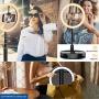 10" Selfie Ring Light with Stand and Phone Holder,Foldable Makeup Light 19.7" - 66” Stretchable Portable Selfie Desk Fill Light for Indoor Outdoor Live Stream/Makeup/YouTube/Vlogging Video