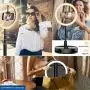 10" Selfie Ring Light with Stand and Phone Holder,Foldable Makeup Light 19.7" - 66” Stretchable Portable Selfie Desk Fill Light for Indoor Outdoor Live Stream/Makeup/YouTube/Vlogging Video 10" Selfie Ring Light with Stand and Phone Holder,Foldable Makeup Light 19.7" - 66” Stretchable Portable Selfie Desk Fill Light for Indoor Outdoor Live Stream/Makeup/YouTube/Vlogging Video