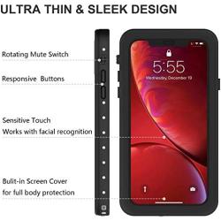 OUNNE iPhone XR Waterproof Case, Full Sealed Underwater Cover Dustproof Snowproof Shockproof Waterproof Phone Case for iPhone XR (Clear)