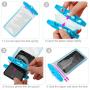Universal Waterproof Case FITFORT 2 Pack Universal Dry Bag/Pouch Clear Sensitive PVC Touch Screen Compatible Phone X 8 7 6 Plus Galaxy S8 S7 Edge S6 S5 Note4 LG G5 up to 5.5 Inches(Black+Blue)