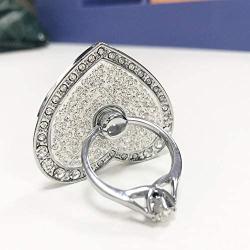 Cell Phone Ring Holder,360° Rotation Diamond Metal Finger Ring Grip for iPhone iPod iPad Samsung Galaxy and Other Smartphones (Silver)