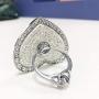 Cell Phone Ring Holder,360° Rotation Diamond Metal Finger Ring Grip for iPhone iPod iPad Samsung Galaxy and Other Smartphones (Silver)