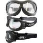 Global Vision Big Ben Goggles 3 Pairs Black Frames 1 Clear Lens 1 Smoke Lens 1 Yellow Lens