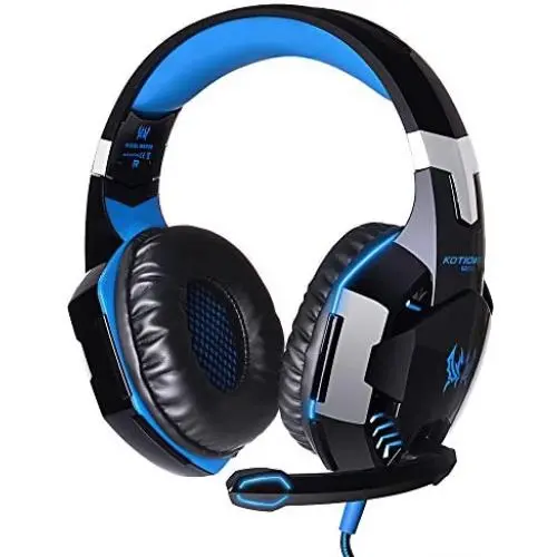 G2000 Stereo Gaming Headset for PS4 Xbox One, Bass Over-Ear Headphones with Mic, LED Lights and Volume Control for Laptop, PC, Mac, iPad, Computer, Smartphones, Blue(Blue) G2000 Stereo Gaming Headset for PS4 Xbox One, Bass Over-Ear Headphones with Mic, LED Lights and Volume Control for Laptop, PC, Mac, iPad, Computer, Smartphones, Blue(Blue)