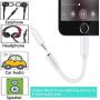 [Apple MFi Certified] Lightning to Headphone Jack Adpter, for iPhone Dongle Aux Audio 3.5mm Jack Earphone Stereo Cable, Compatible with iPhone11/X/XR/XS/8/7,Support Music Control Function