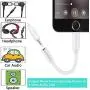 [Apple MFi Certified] Lightning to Headphone Jack Adpter, for iPhone Dongle Aux Audio 3.5mm Jack Earphone Stereo Cable, Compatible with iPhone11/X/XR/XS/8/7,Support Music Control Function