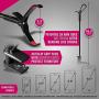 Vectario Hovergrip HGRPV26 Portable Flexible Cell Phone Holder Stand for Car, Bed, Kitchen, Desk, Stroller, Grocery Shopping Cart, Mic, Video - Use With or Without Included Clamp