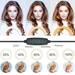 MountDog LED Ring Light 14 inch Dimmable Selfie Ring with Tripod Stand, Flexible Phone Holder, Bluebooth Remote Control and Carry Bag for Live Stream Makeup Portrait YouTube Video Shooting TikTok