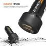 Trianium Car Charger 24W (2 Pack) Dual Charger Adapter, AtomicDrive SmartUSB Compatible iPhone 11 Pro Max/XR/XS Max/X/8/7/6/SE Plus, iPad Pro/Air2/Mini,Galaxy S20,Note 10,LG,Nexus, HTC,Huawei,and More