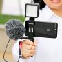 ULANZI Metal Phone Tripod Mount with Hot Shoe Mount Smartphone Video Rig Tripod Mount Adapter
