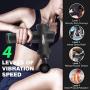 GINNO Massage Gun Deep Tissue Percussion Muscle Massager for Athletes, Gun Massager for Muscle Cordless Massage Gun Handheld Electric Body Massager 4 Massage Heads 20 Speed