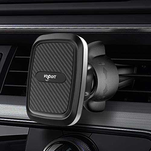 Car Vent Magnetic Phone Mount, VOLPORT Hands Free Air Vent Magnetic Car Mount Holder Adjustable Vent Clip Cell Phone Mount with Twist-Lock for iPhone X XS XR 11 Pro Samsung S20 S10 Plus and More