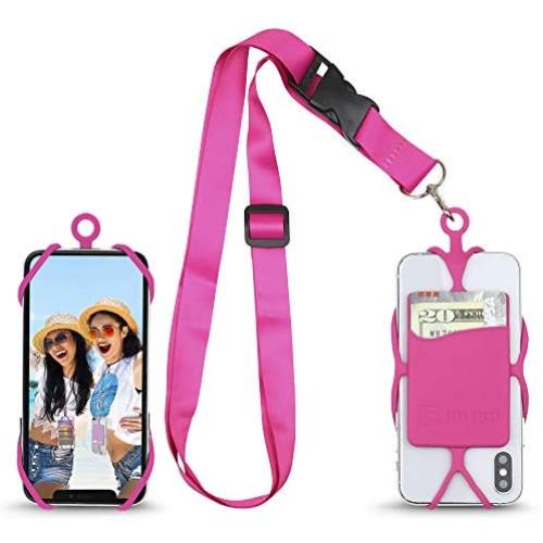 Gear Beast Universal Crossbody Pocket Cell Phone Lanyard Compatible with iPhone, Galaxy & Most Smartphones, Includes Phone Case Holder,Neck Strap