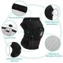 Knee Brace Support - Adjustable Open Patella Knee Support for Swollen ACL, Tendon, Ligament and Meniscus Injuries, Joint Pain Relief, Injury Recovery, True Non-Slip Fit for Arthritis and Sport