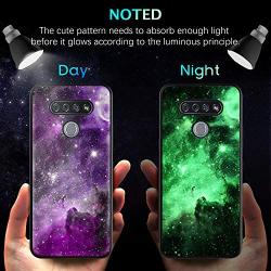 BENTOBEN LG K51 Case, LG Reflect Case, LG Q51 Case, Slim Fit Glow in The Dark Shockproof Hybrid Hard PC Soft TPU Bumper Drop Protective Girls Women Men Phone Cover for LG K51/Q51 (2020), Purple Galaxy