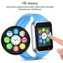 Padgene Bluetooth Smartwatch,Touchscreen Wrist Smart Phone Watch Sports Fitness Tracker with SIM SD Card Slot Camera Pedometer Compatible with iPhone iOS Android for Kids Men Women (Blue)