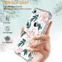 LUHOURI iPhone SE Case 2020,iPhone 8 Case,iPhone 7 Case with Screen Protector,Clear with Cute Blooming Floral Flower for Girls Women,Protective Phone Case for iPhone 7 /iPhone 8/ iPhone SE2