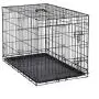 AmazonBasics Single-Door & Double-Door Folding Metal Dog or Pet Crate Kennel with Tray