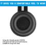 Over Ear Headphones with 5 Feet / 1.5M Cable, findTop 3.5mm Gaming Headset Noise Isolating with Mic and Volume Control for TV, PC and Cell Phone
