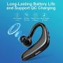 Bluetooth Headset, Hands-Free Wireless Business Bluetooth 5.0 Sweatproof Earpiece with Micphone for Cell Phones-Compatible with iPhone and Android, Work for Office/Workout/Driving