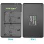 Neewer 2-Pack 6600mAh Li-ion Replacement Battery with USB Charger for Sony NP-F550 570 750 770 970 960 975,Sony Handycams,NW CN160 CN-216 LED Light,NW 759 74K 760 Feelworld,759 74K 760 Field Monitor