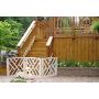 Zoogamo 3 Panel White Wood Crisscross Top Dog Pet Gate - Durable Lightweight Extra Wide Wooden Expandable & Folding Home/Indoor/Outdoor 45" W x 19" H Dog Safety Fence