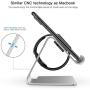 Apple Watch Stand, OMOTON 2 in 1 Universal Desktop Stand Holder for iPhone and Apple Watch Series 5/4/3/2/1 (Both 38mm/40mm/42mm/44mm) (Silver)