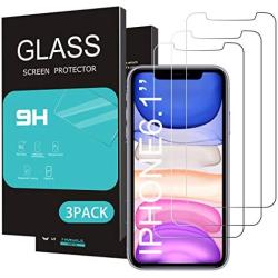 Homemo Glass Screen Protector for iPhone 11/iPhone XR (6.1inch 2019&2018 Release),3 Pack Tempered Glass Screen Protector Compatible with iPhone 11/iPhone XR,Anti-Scratch,Work Most Case