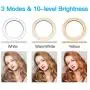 8-inch Ring Light with Stand Adjustable [15-47 inches],Dimmable Camera Lights with Cell Phone Holder for YouTube Makeup Video,3 Color Settings - White,Warm,Yellow
