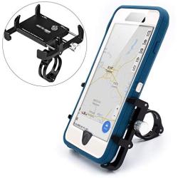 Thick Case Design Bike & Motorcycle Phone Mount Handlebar Holder For Any Cell Phones with Thick Phone Case Fit iPhone X XR Xs max 8 8s 7 PLUS Samsung Galaxy S10 S9 S8 Note 10 9 8 (Metal Black)