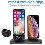 Wireless Charger, 3 in 1 Charging Station for Apple, Wireless Charging Stand Apple Watch Charger for Apple Watch and iPhone Airpod Compatible for iPhone X/XS/XR/Xs Max/8 Plus iWatch 4 3 2 1 Airpods1 2