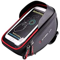 Jroyseter Bicycle Mobile Phone Bag with Adjustable Strap Waterproof Touch Screen Bike Handlebar Storage Bag for Smartphone Bicycle Bag Pouch Holder