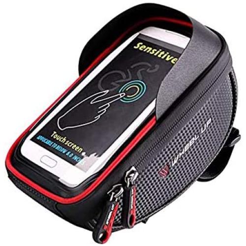 Jroyseter Bicycle Mobile Phone Bag with Adjustable Strap Waterproof Touch Screen Bike Handlebar Storage Bag for Smartphone Bicycle Bag Pouch Holder