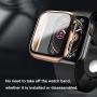 baozai Compatible with Apple Watch 38mm Case with Built-in Tempered Glass Screen Protector, Full Coverage Hard iWatch Case for Series 3/2/1 (Rose Gold, 38mm Series 3/2/1)