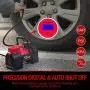 Portable Air Compressor Tire Inflator - 12V DC Heavy Duty Digital Pump with 9 LED Light for Car/Motorcycle/Air Matress, 3.7M Extended Cord Upgraded Quick Connector,Fast Inflation,Multitool Incl