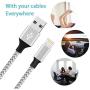 iPhone Charger, MFi Certified Lightning Cable 3Pack 10FT Extra Long Nylon Braided USB Charging & Syncing Cord Compatible iPhone Xs/Max/XR/X/8/8Plus/7/7Plus/6S/6S Plus/5S/SE/iPad