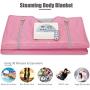 TOPQSC Sauna Blanket, 2 Zone Digital Far-Infrared (FIR) Oxford Upgraded Version Zipper Type Weight Loss, Professional Detox Therapy Anti Ageing Beauty Machine110V (Pink)